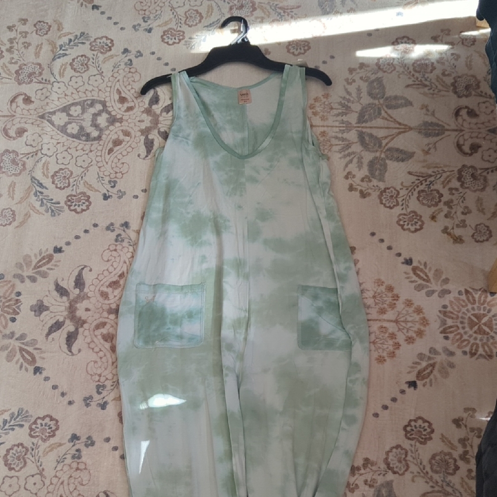 Smash + Tess Mint Tie-Dye Jumpsuit